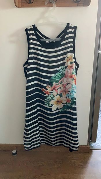 Robe Promod taille 44 noir blanc fleur