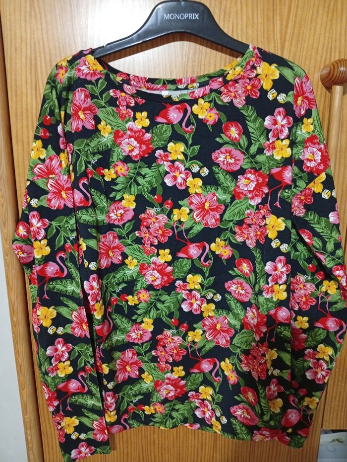 Haut imprimé manches longues