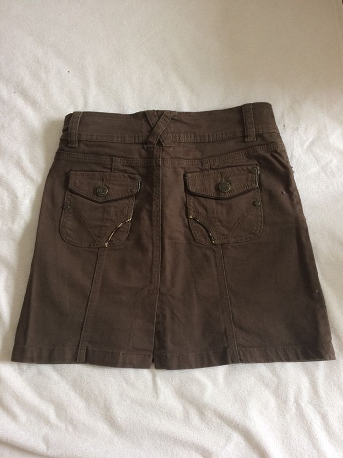Jupe courte marron jean neuve Mim 36 - photo numéro 2
