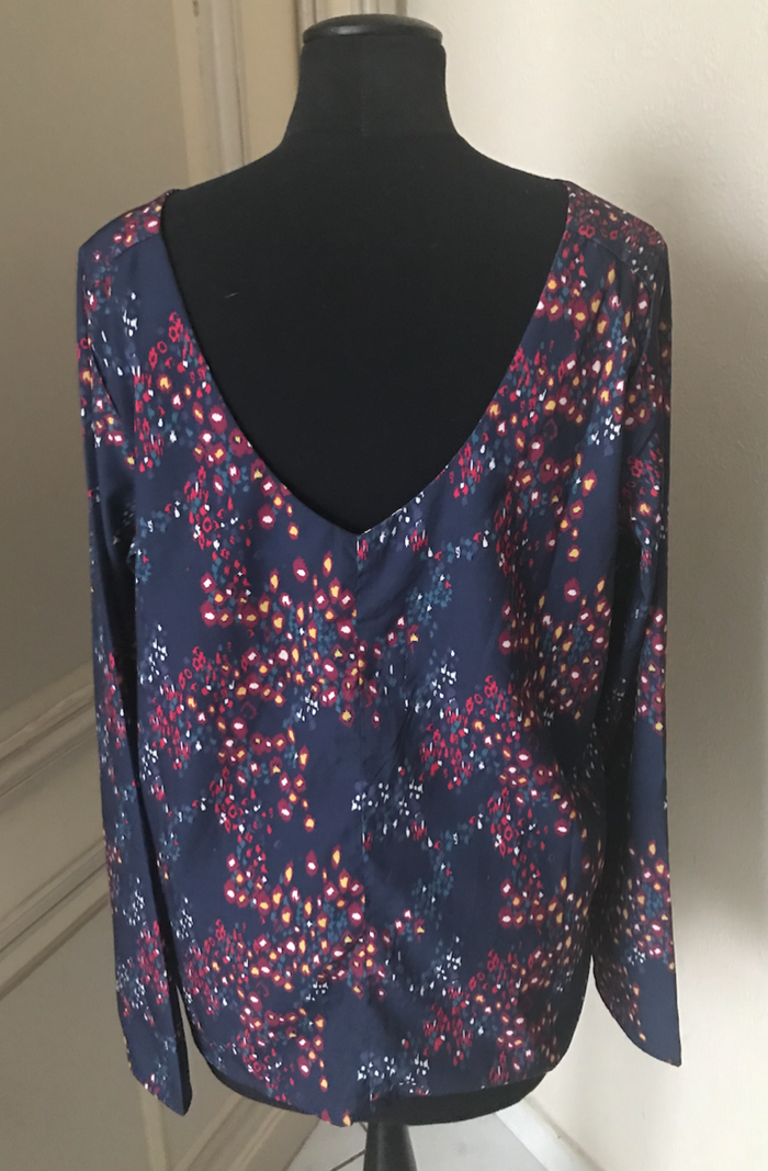 BLOUSE "LITTLE MARCEL" BLEU MARINE IMPRIMEE - TAILLE : M - photo numéro 3