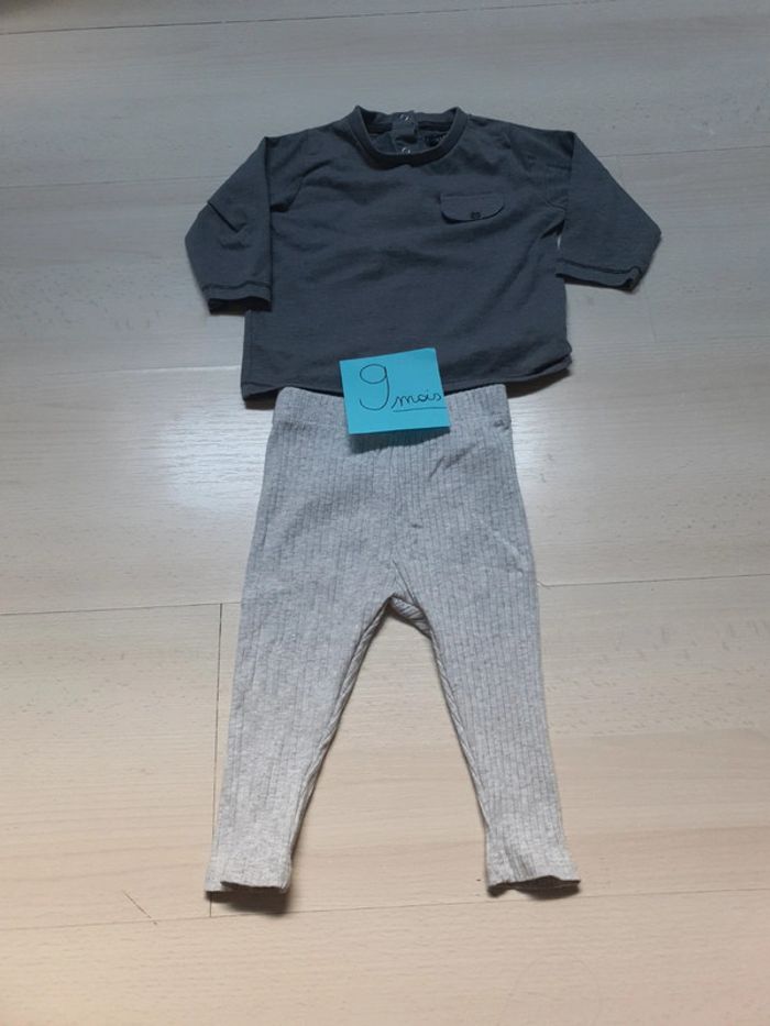 Ensemble kiabi legging et tee shirt gris