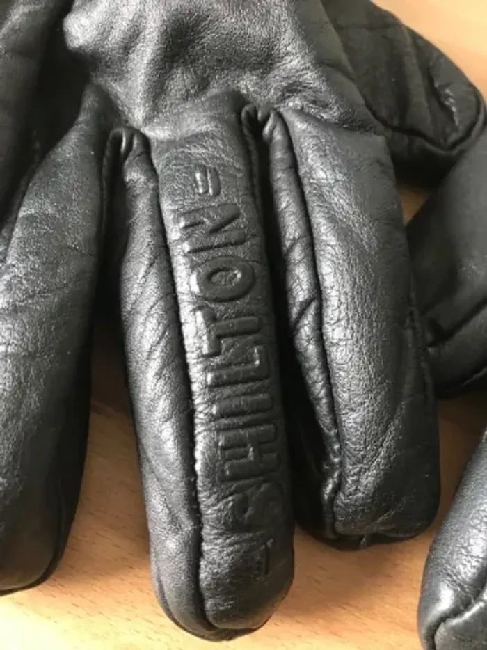gants cuir marque shilton noir homme S logo sur un doigt - photo numéro 5