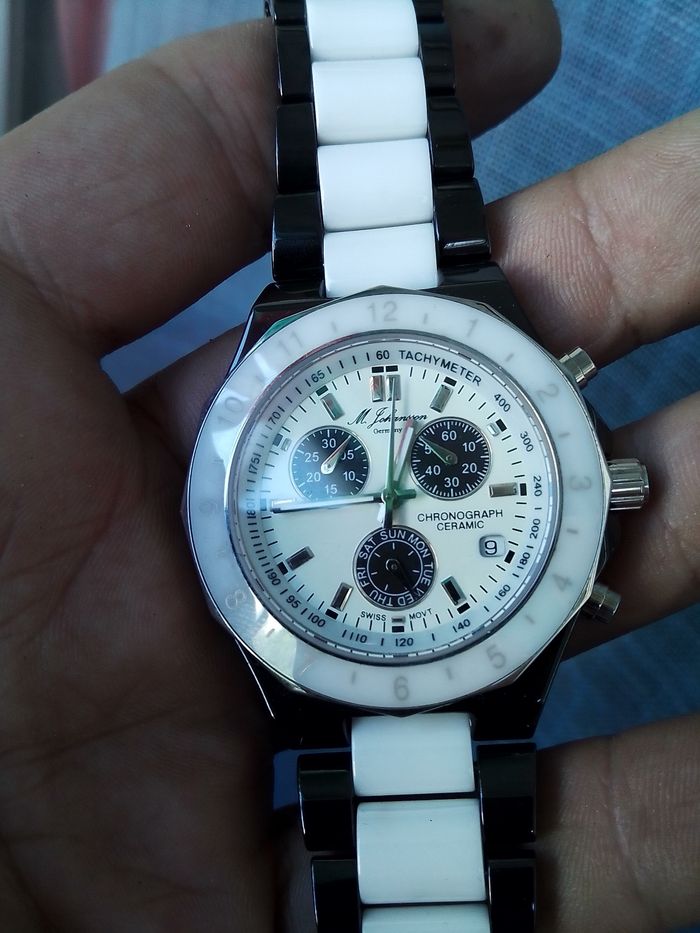 Montre Chronographe en céramique M. JOHANSSON - photo numéro 3