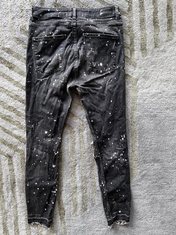 Jean destroy troué effet tâches de javel - photo numéro 7