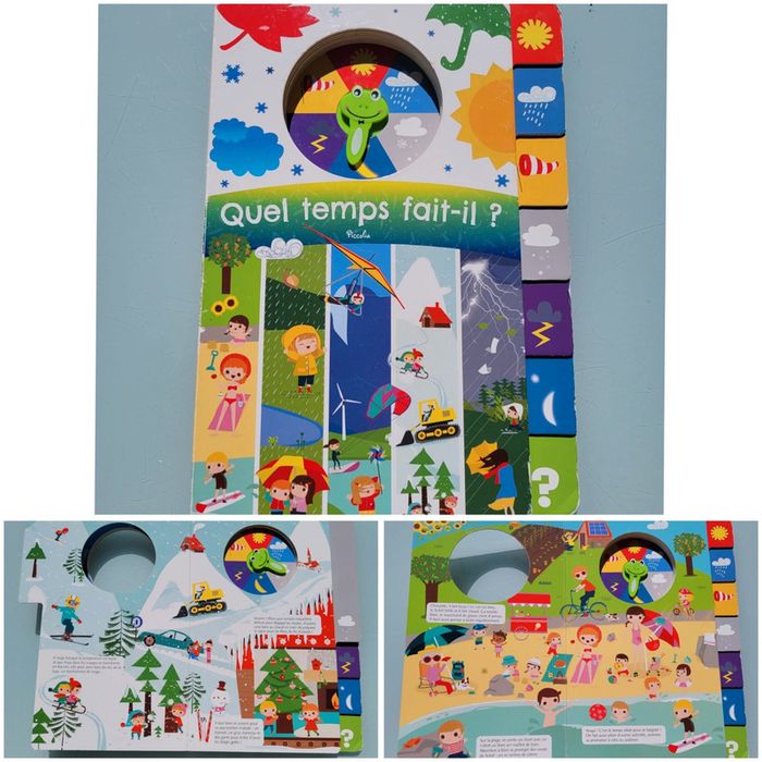 Livre animé 🌞 Quel temps fait-il? 🌦 éditions Piccolia