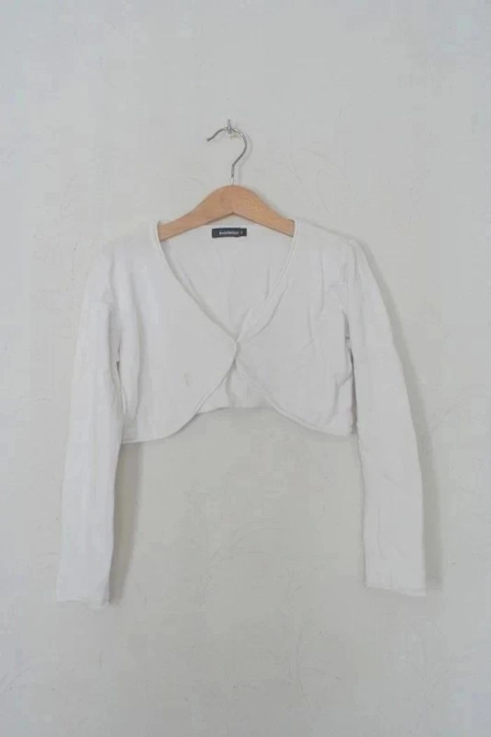 Gilet court blanc In Extenso 6 ans