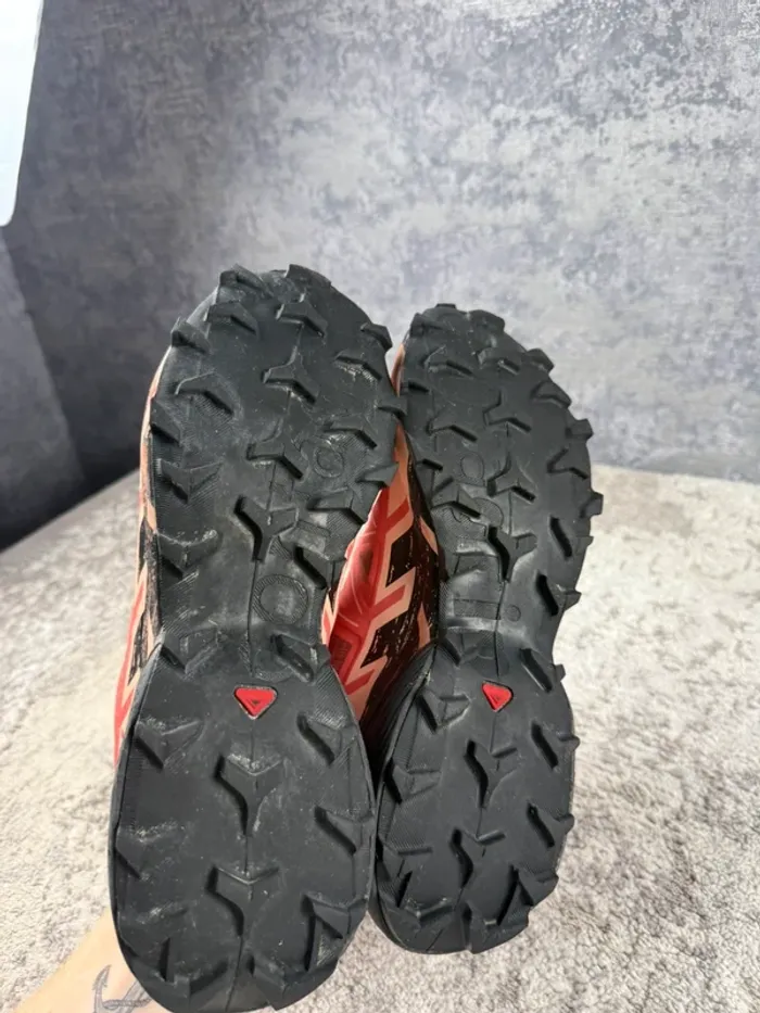 Salomon SpeedCross 6 - Black & Orange & Bordeaux - photo numéro 9