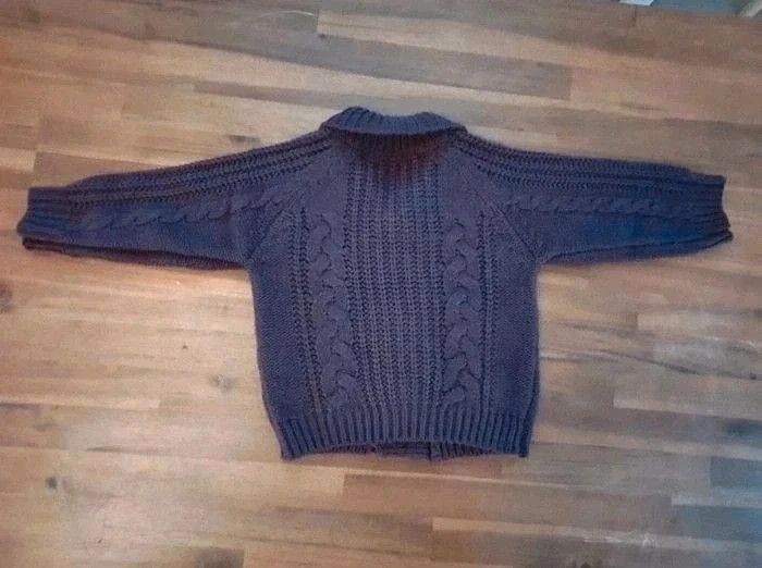 Gilet torsadé à boutons bordeaux Tissaia 12 mois - photo numéro 5