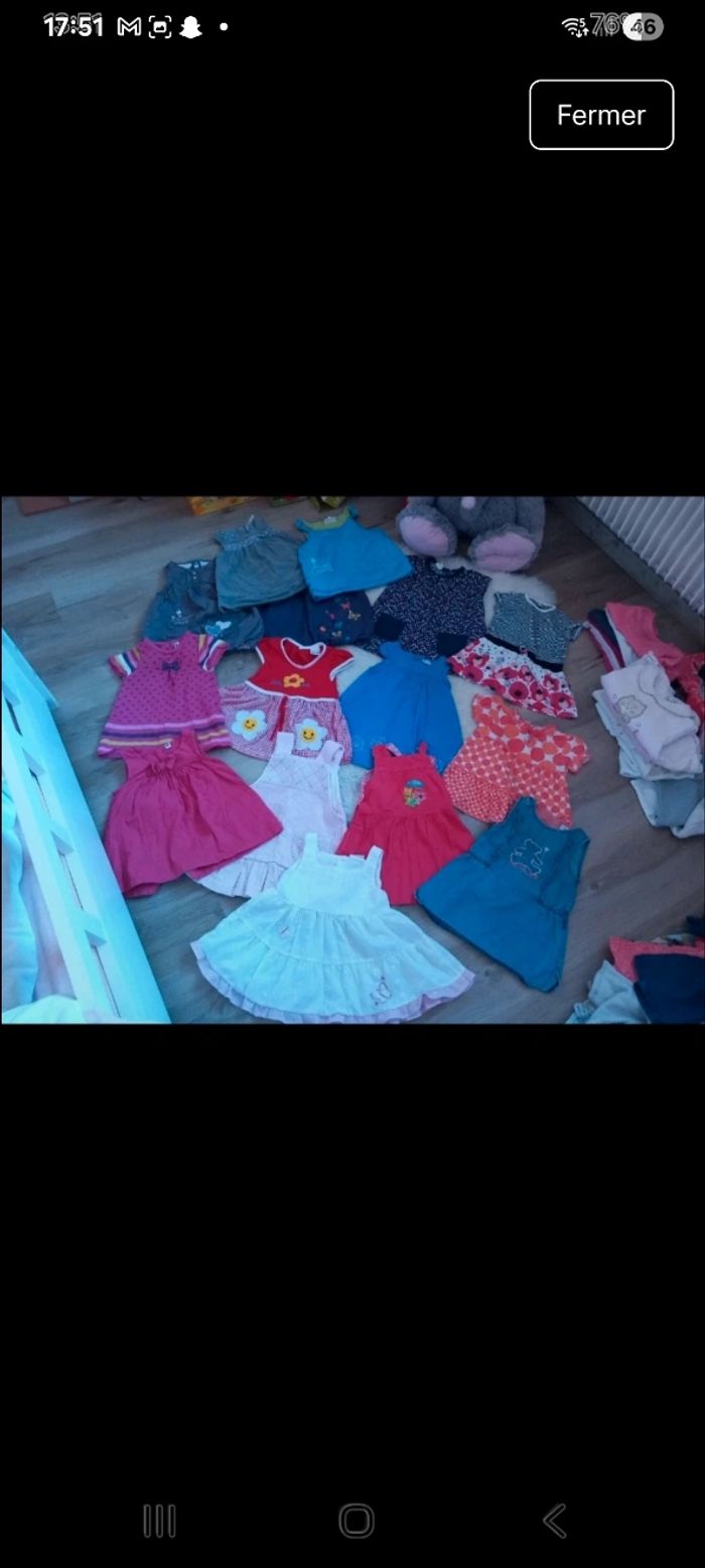 Gros lots de 15 robes 6 mois