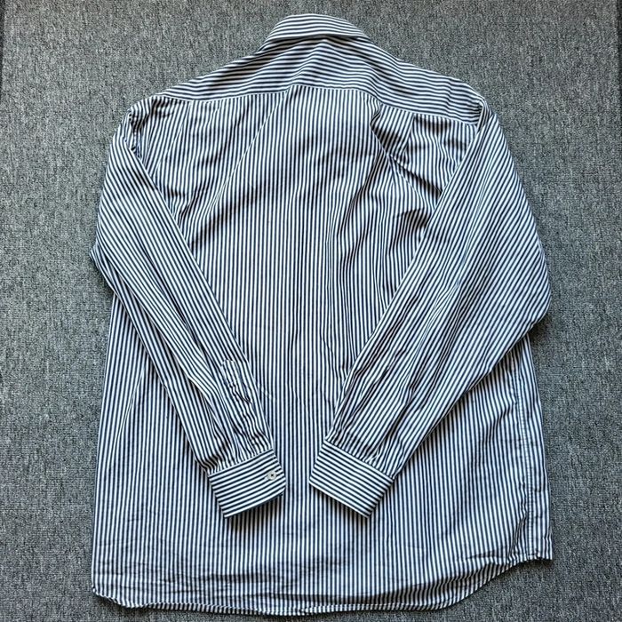 Chemise Balmain à rayures bleu marine – Taille 5/44 L – manches longues – logo brodé - photo numéro 6