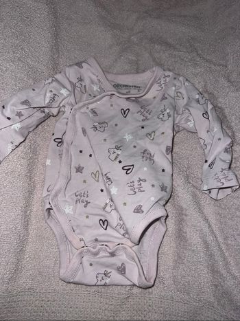 Lot de 9 bodys bébé fille 1 mois
