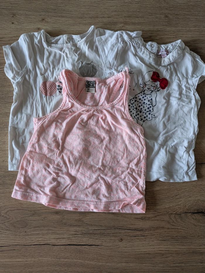 Lot de 3 T-shirts manche courte Taille 18 mois