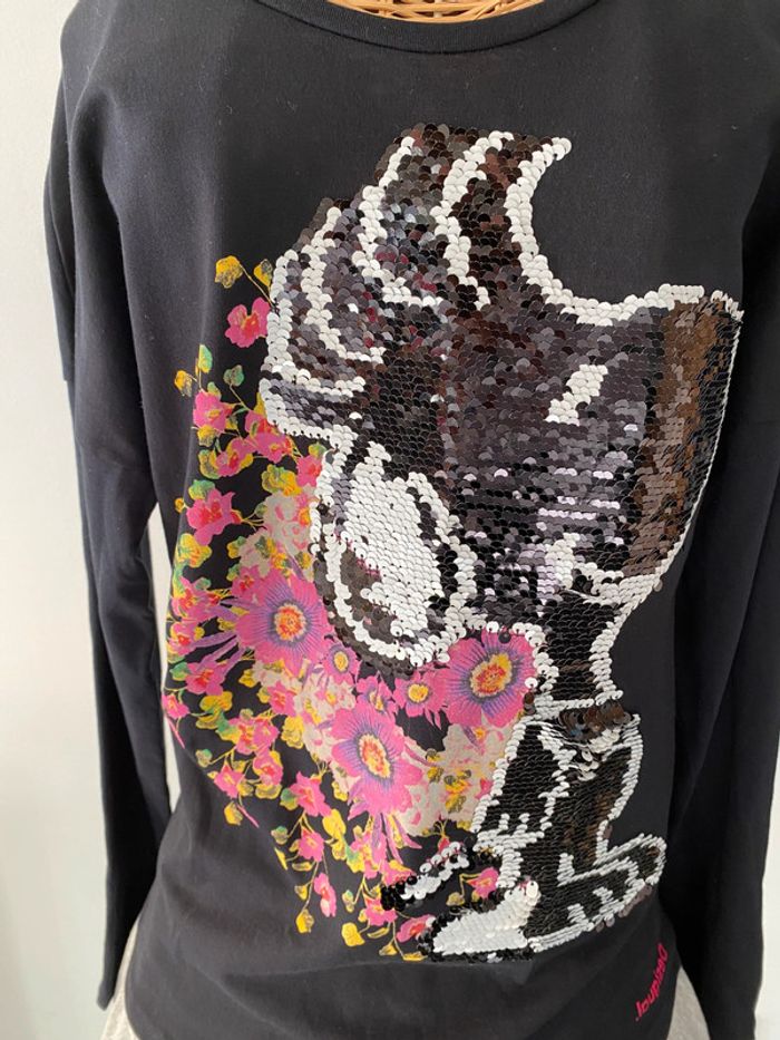 Robe Desigual Droopy noire avec sequins taille 11-12 ans - photo numéro 3