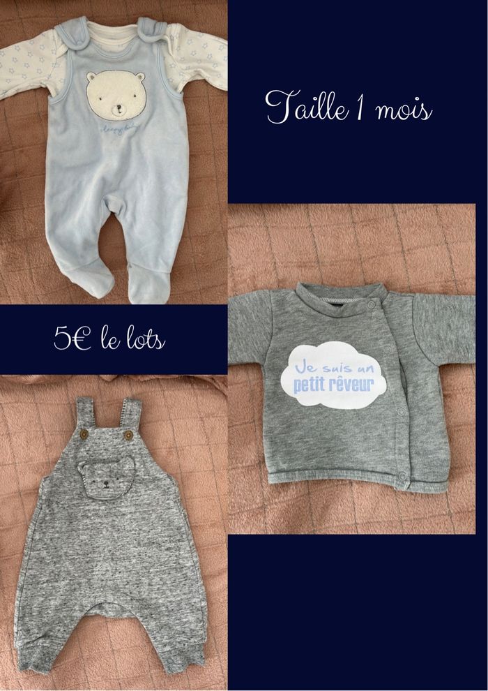 Vêtement garçons taille 1 mois - photo numéro 2