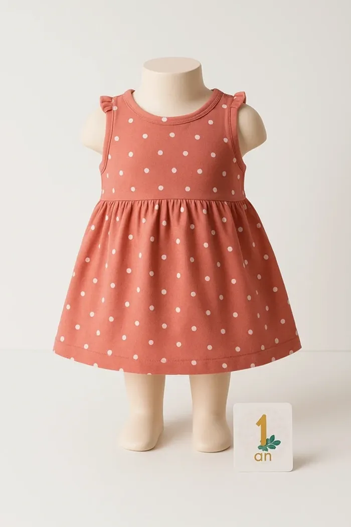 Robe bébé sans manches Mots d’Enfants 1 an
