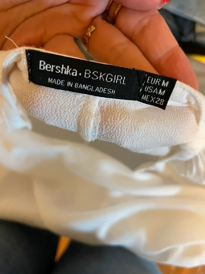 Blouse blanche Bershka - photo numéro 3
