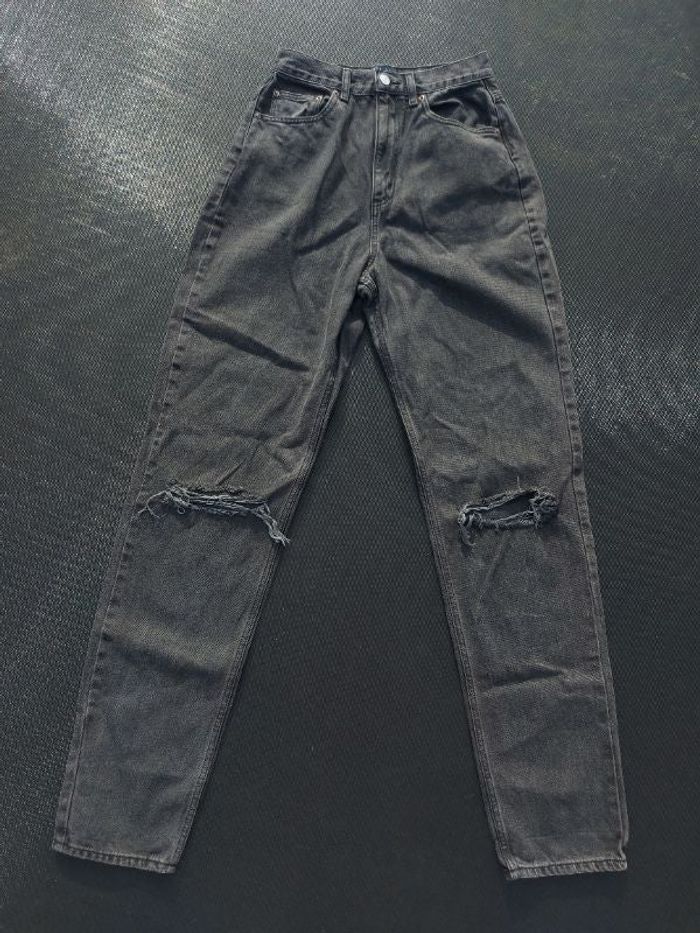 Jean noir large troué asos