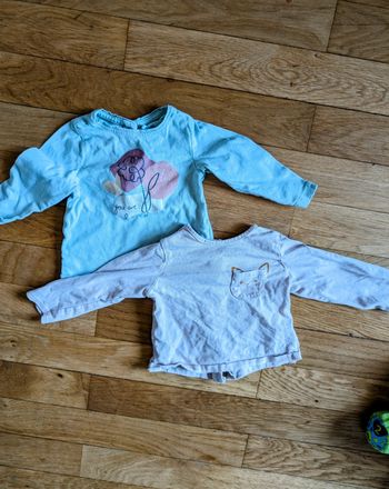 Lot de 2 t-shirt - taillée 6 mois