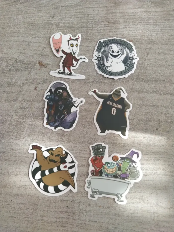 Lot de stickers autocollant sur le thème de l'étrange Noël de monsieur jack (lot E)