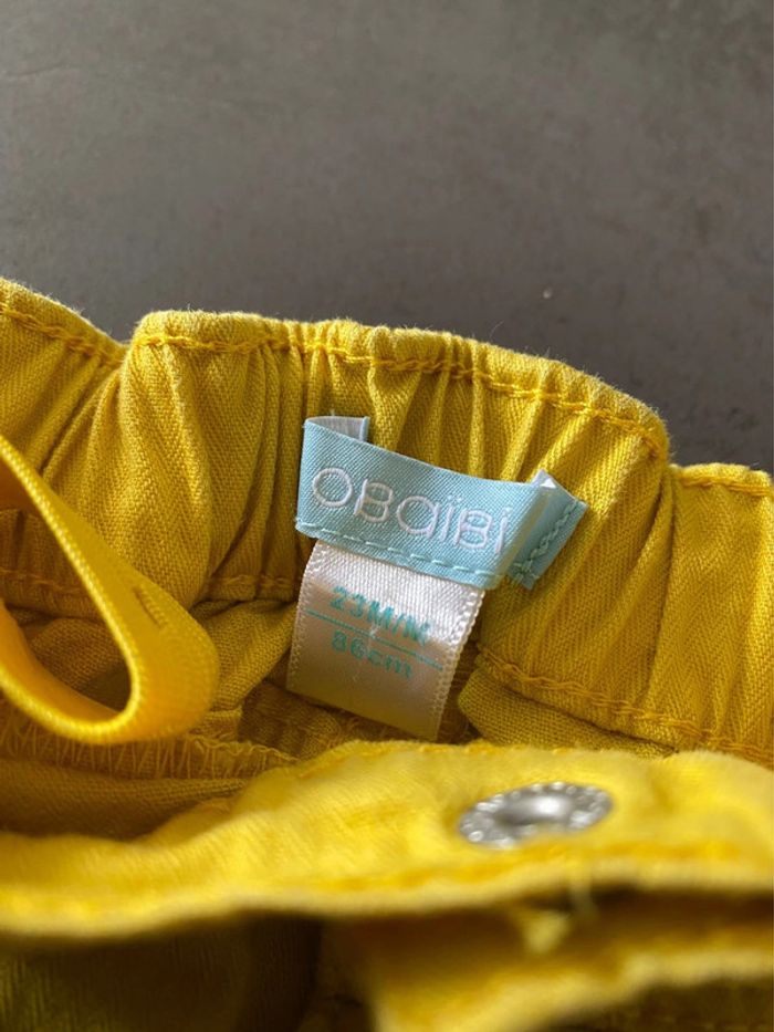 Pantalon jaune Obaïbi 23 mois / 86 cm - photo numéro 2