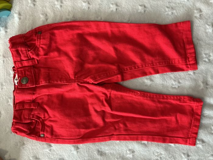 pantalon rouge taille réglable 6 mois creeks - photo numéro 4