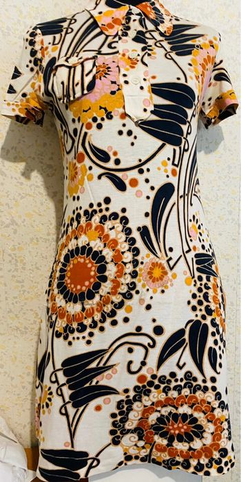 Mini robe  polo vintage psychédélique 70 34