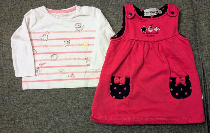 4 robes + 4 T-shirts + 1 Legging - Multimarques - 6 mois - 68 com - photo numéro 19