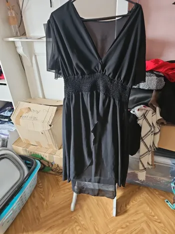 T-shirt asymétrique noir t44 curve