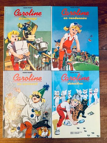 Lot de 4 livres Caroline très bon état bd album Pierre Probst Hachette
