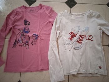 Lot de 3 tee-shirts fille + 2 offerts - 10/12 ans