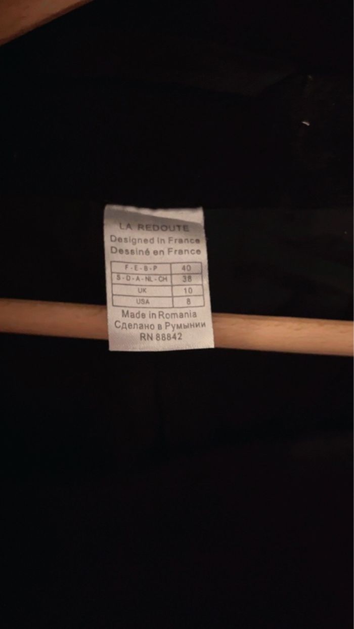 Manteau mi long noir avec ceinture - photo numéro 7