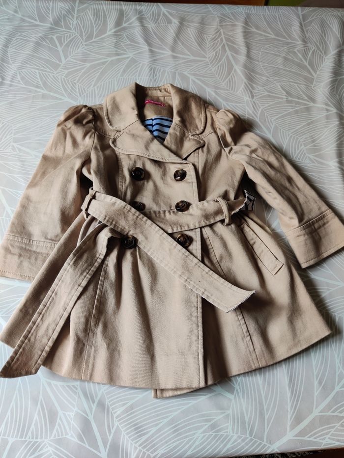 Veste trench-coat beige 3 ans