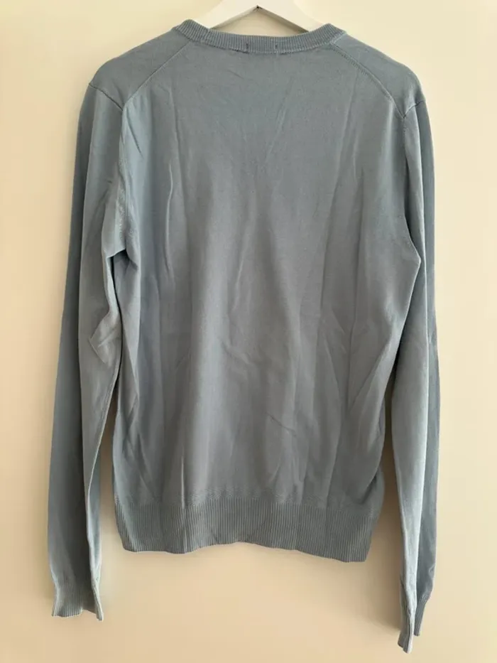 Pull bleu Hugo Boss en col V - taille S - photo numéro 7