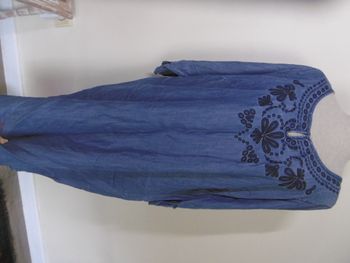 grain de malice robe tencel denim  bleu délavé T 42