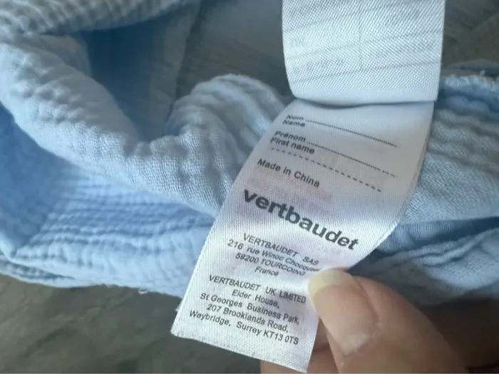 Superbe robe bleu en coton style année 70 - photo numéro 11