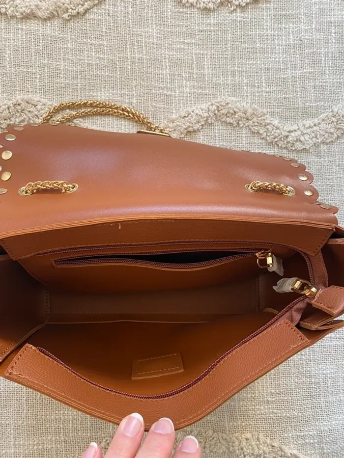 Sac camel et doré - photo numéro 5