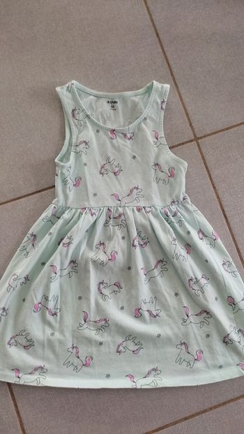Robe turquoise licorne Kiabi T.6 A
