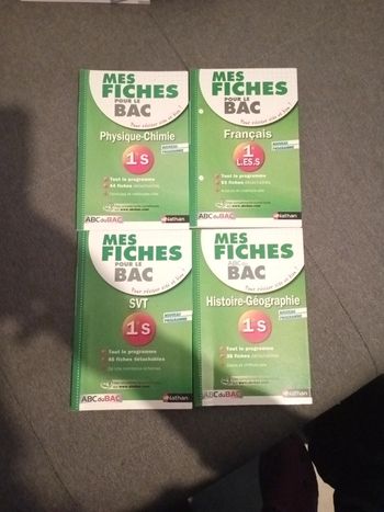 Livres Mes fiches pour le bac 1ere S