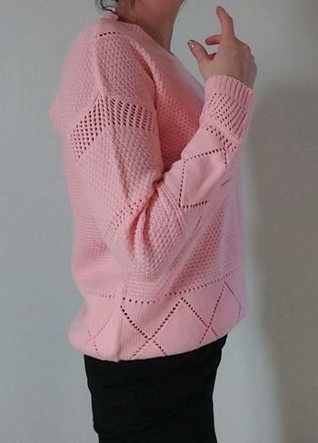 Joli pull rose saumon