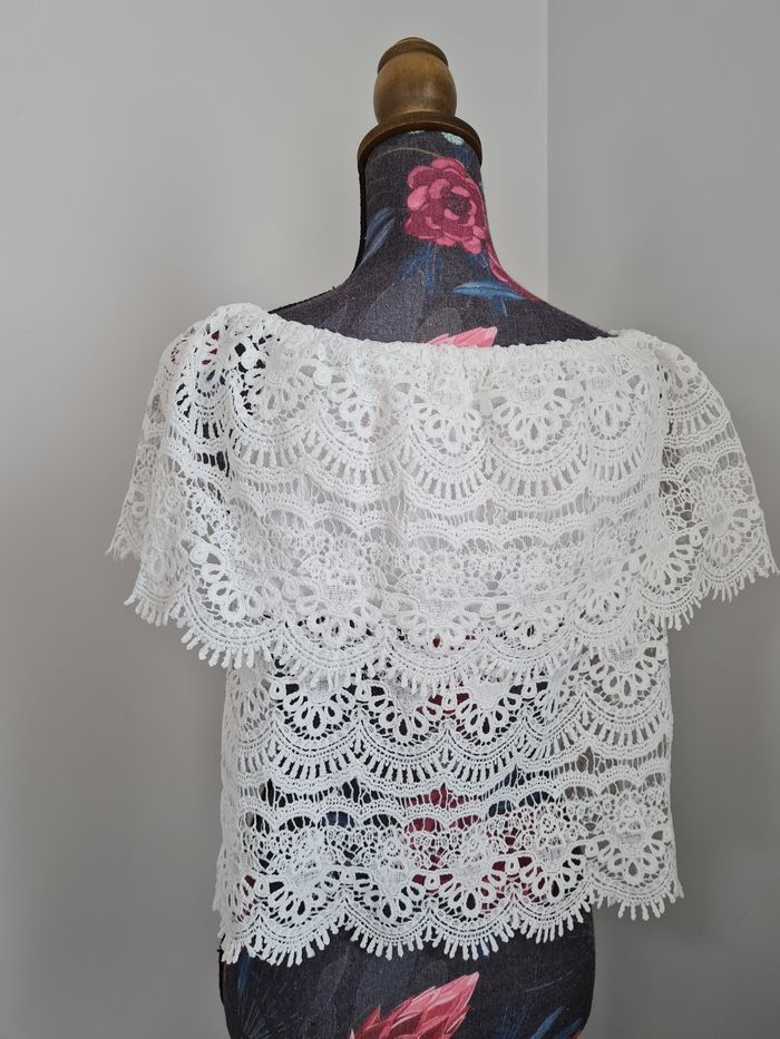 Superbe haut blanc crochet - photo numéro 4