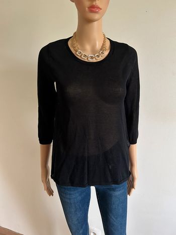 Pull fin noir avec dentelle Morgan taille M jamais porté