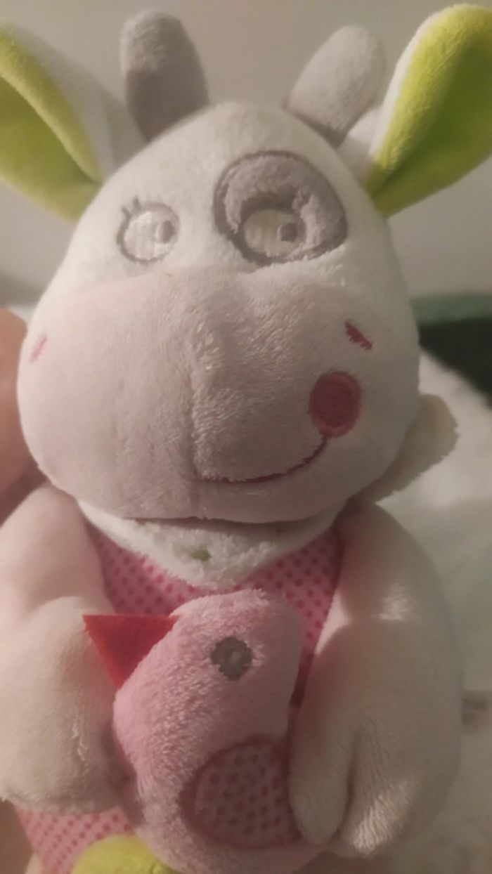doudou peluche boite a musique vache '' mots d'enfants '' - photo numéro 3
