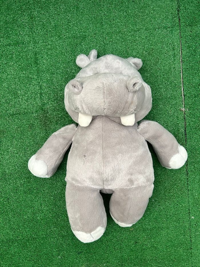 Grande peluche hippopotame grise 52 cm - photo numéro 2