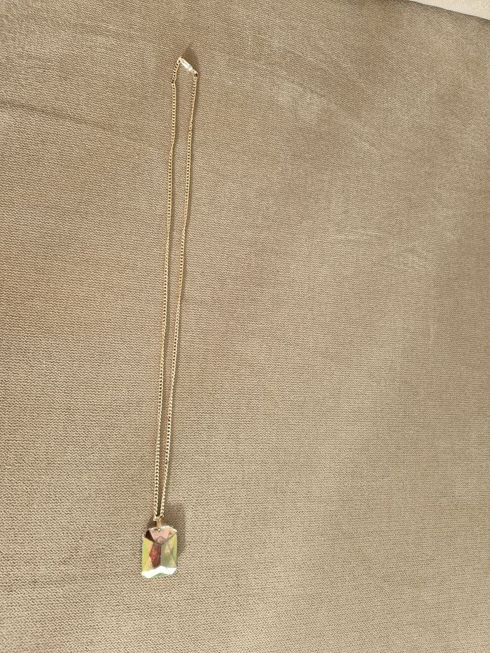 Collier argenté pierre transparente et colorée - photo numéro 6