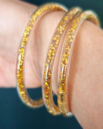 Lot de jonc paillettes Gold 