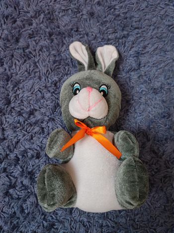 Peluche lapin gris