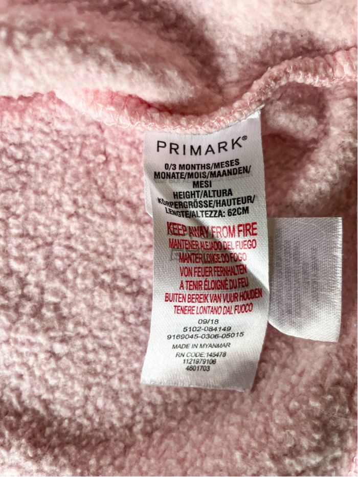 Veste à capuche rose bébé fille Primark taille 0-3 mois - photo numéro 5