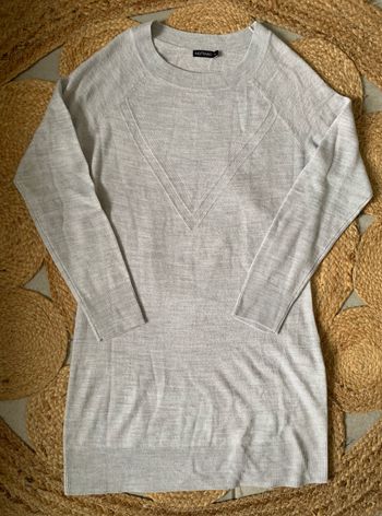 Robe pull gris clair taille M