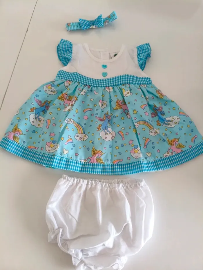 Robe bébé fille bleue