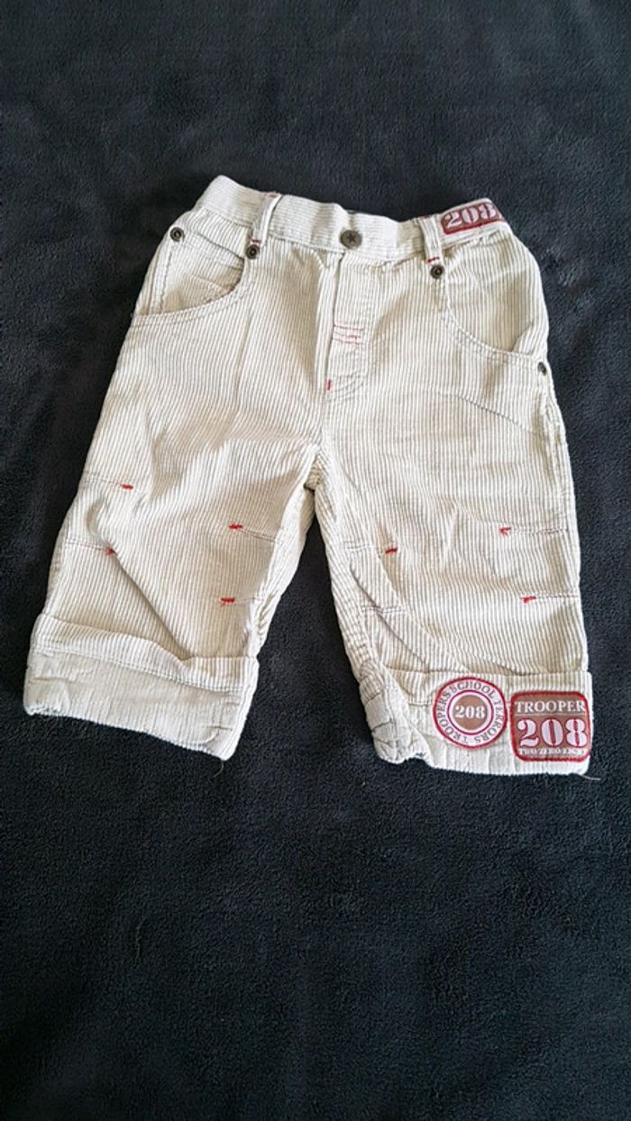 Pantalon velours beige clair 12 mois